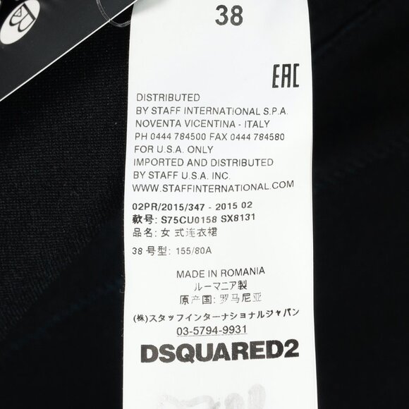 Dsquared2 PF/15 Black Suede-Fringe Sleeveless Mini Dress - Picture 10 of 13